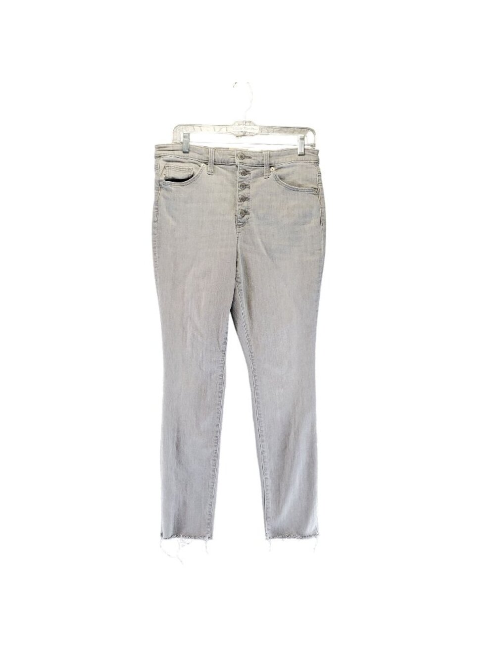 Universal Thread Jeans Womens 10/30R Gray High Rise Skinny Frayed Stretch Denim